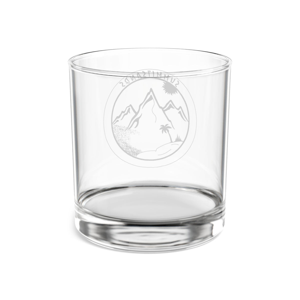 Mountain-Engraved Rocks Glass
