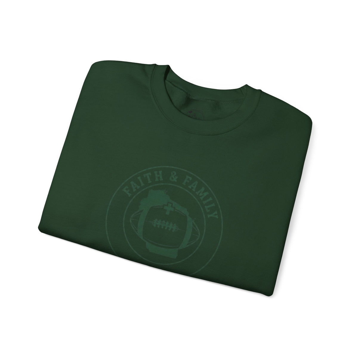 Faith & Family Football Crewneck Sweatshirt