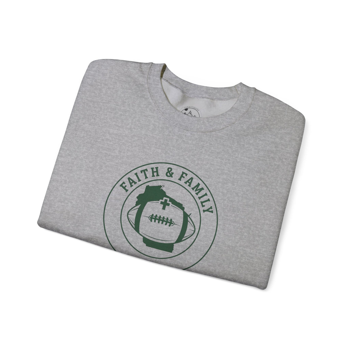 Faith & Family Football Crewneck Sweatshirt