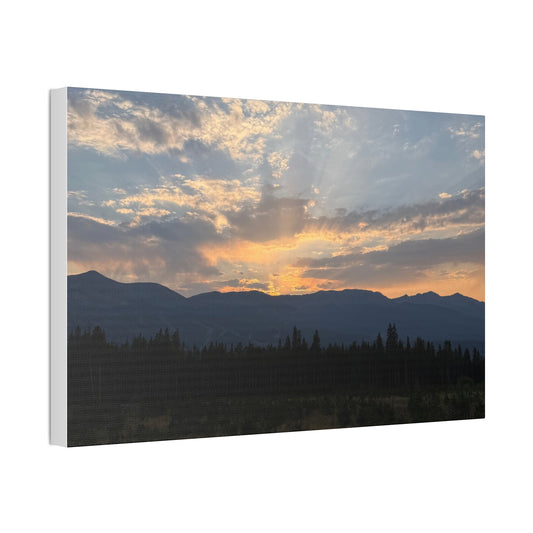 Sunset Mountain Canvas Print – Stretched 1.5" Wall Art