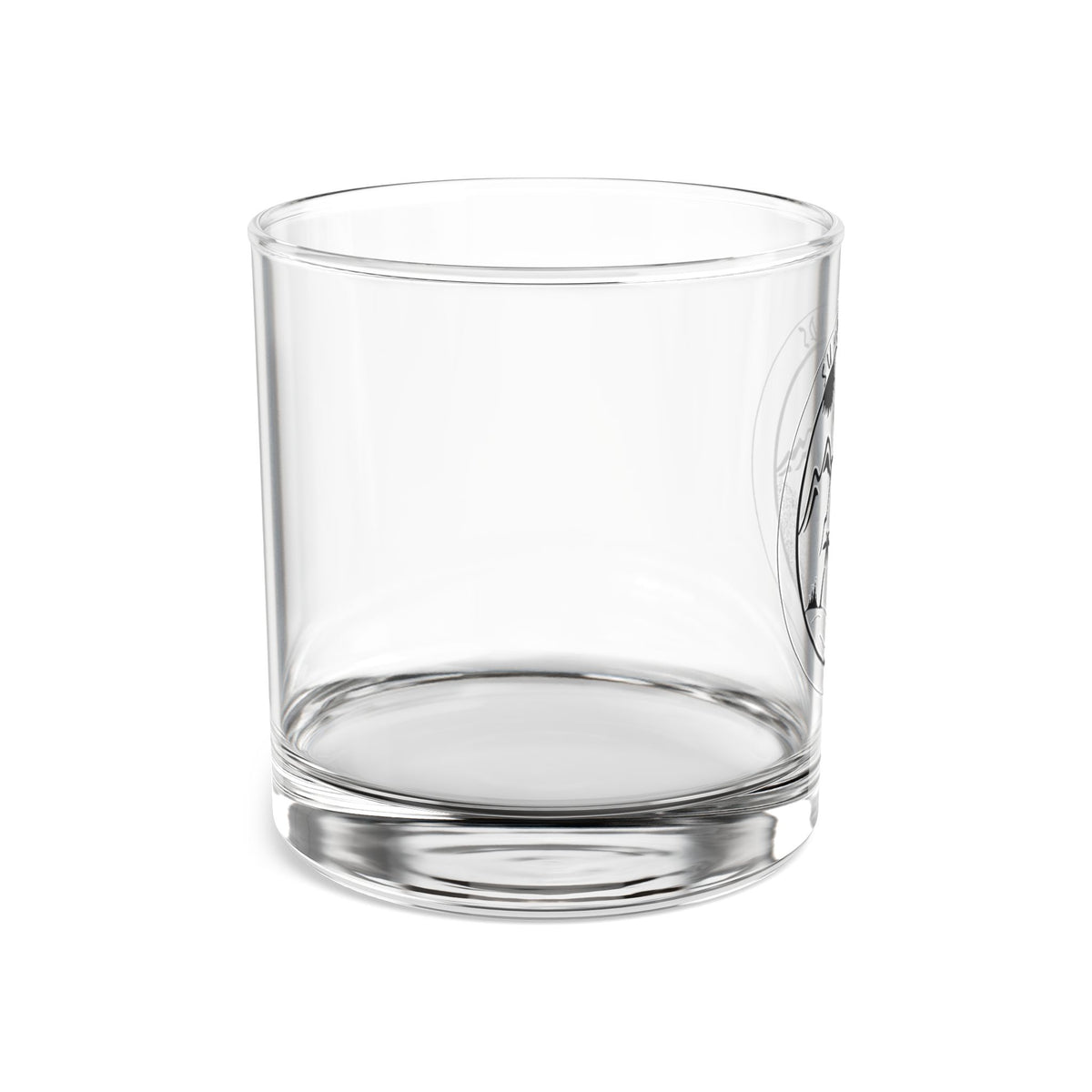 Mountain-Engraved Rocks Glass