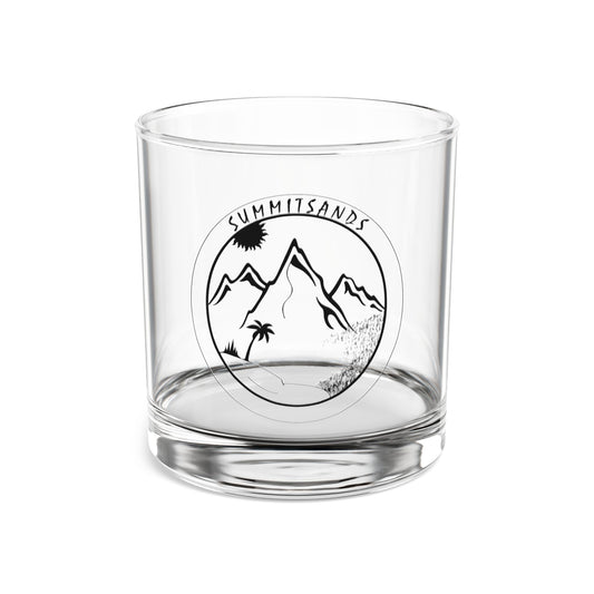 Mountain-Engraved Rocks Glass