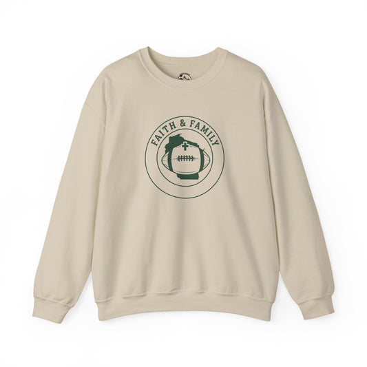 Faith & Family Football Crewneck Sweatshirt