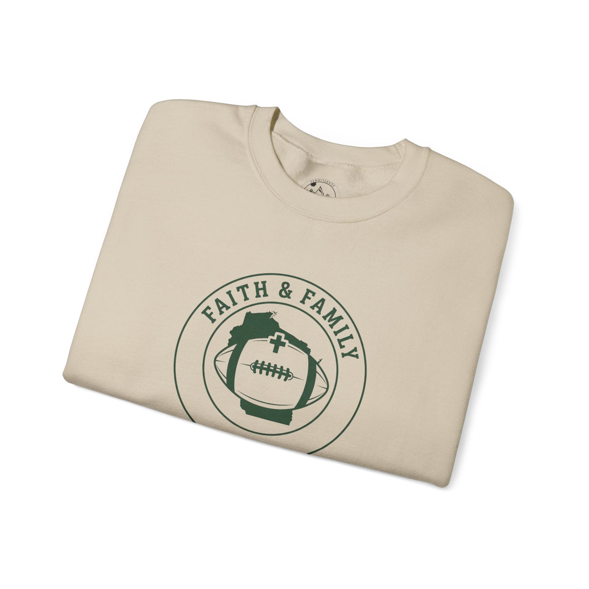 Faith & Family Football Crewneck Sweatshirt